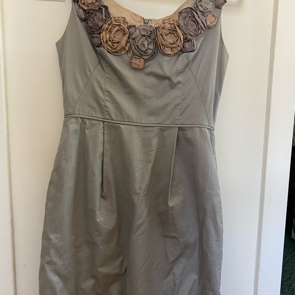 Size 4 gray flowered Baraschi/Anthropologie dress - Picture 2 of 2
